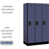 12" Wide Single Tier Designer Wood Locker - 3 Wide - 5 Feet High - 18" Deep by Salsbury