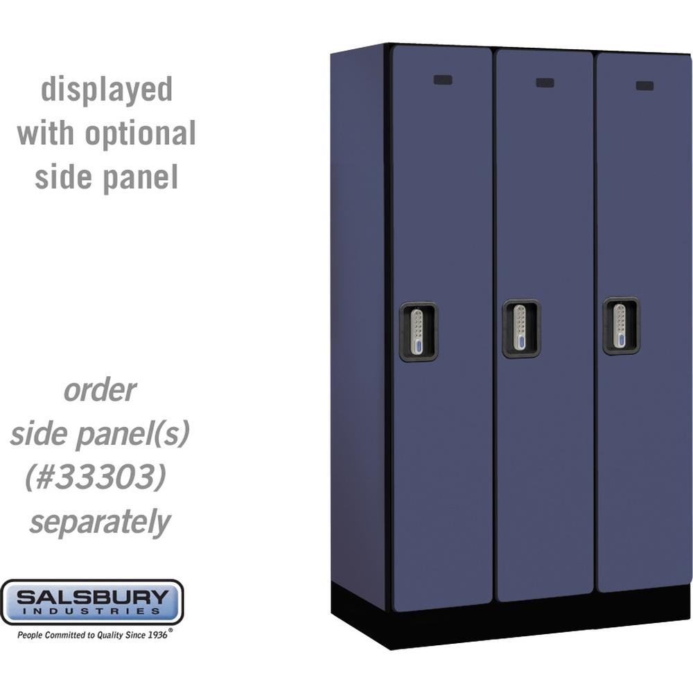 12" Wide Single Tier Designer Wood Locker - 3 Wide - 5 Feet High - 18" Deep by Salsbury