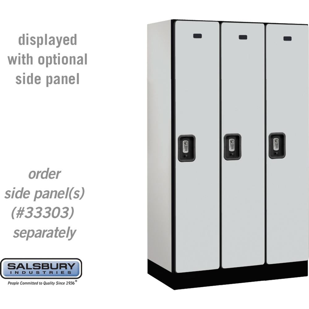 12" Wide Single Tier Designer Wood Locker - 3 Wide - 5 Feet High - 18" Deep by Salsbury
