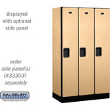 12" Wide Single Tier Designer Wood Locker - 3 Wide - 5 Feet High - 18" Deep by Salsbury
