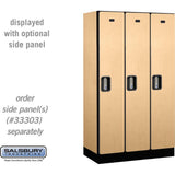 12" Wide Single Tier Designer Wood Locker - 3 Wide - 5 Feet High - 18" Deep by Salsbury