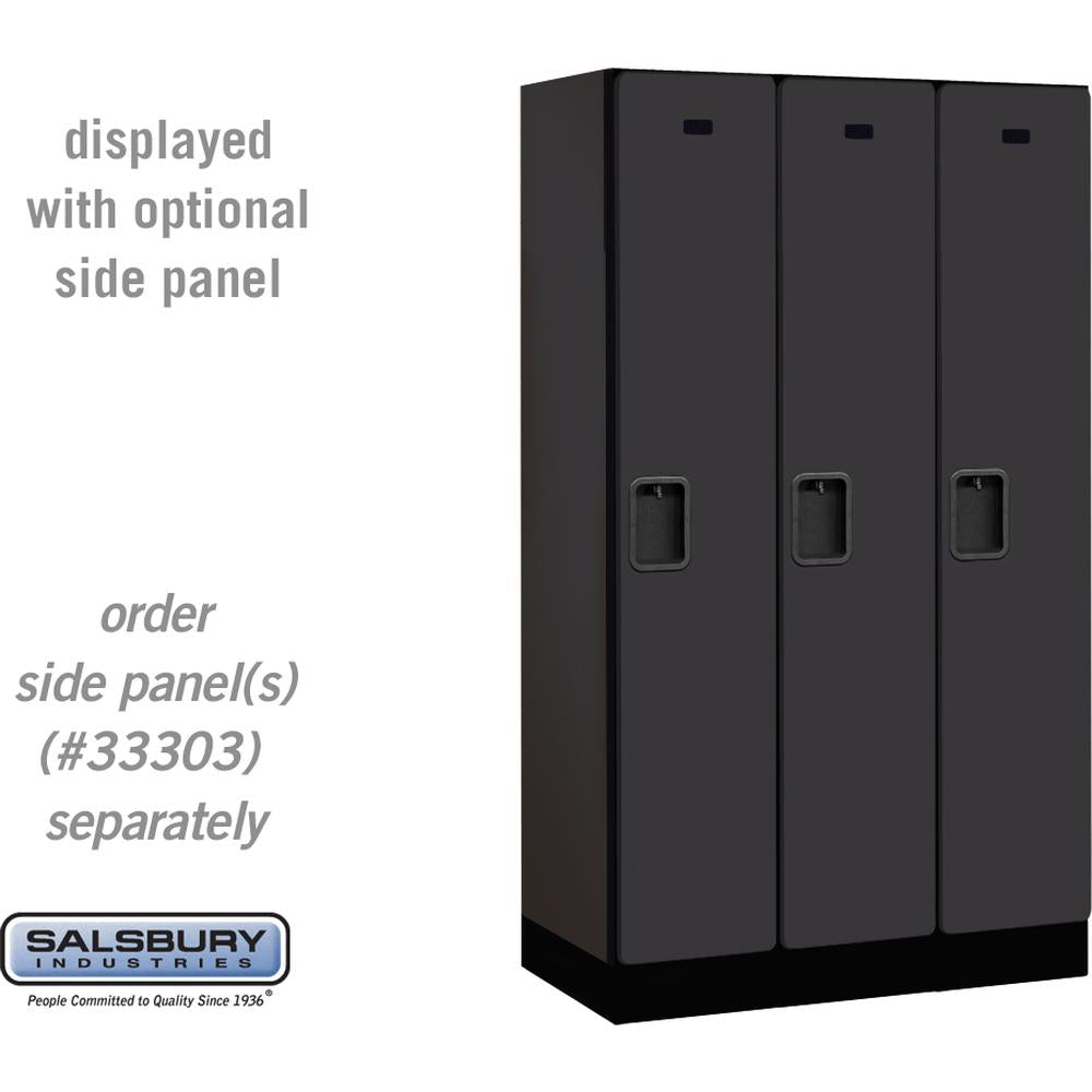 12" Wide Single Tier Designer Wood Locker - 3 Wide - 5 Feet High - 18" Deep by Salsbury