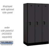 12" Wide Single Tier Designer Wood Locker - 3 Wide - 5 Feet High - 18" Deep by Salsbury