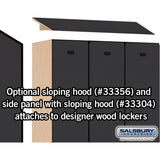 12" Wide Single Tier Designer Wood Locker - 3 Wide - 5 Feet High - 18" Deep by Salsbury