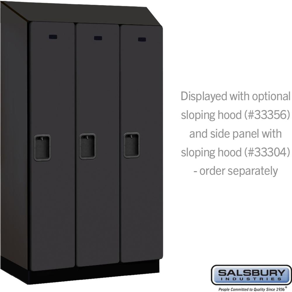 12" Wide Single Tier Designer Wood Locker - 3 Wide - 5 Feet High - 18" Deep by Salsbury