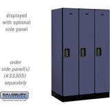 12" Wide Single Tier Designer Wood Locker - 3 Wide - 5 Feet High - 21" Deep by Salsbury