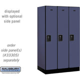 12" Wide Single Tier Designer Wood Locker - 3 Wide - 5 Feet High - 21" Deep by Salsbury