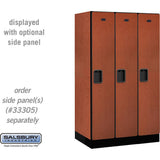 12" Wide Single Tier Designer Wood Locker - 3 Wide - 5 Feet High - 21" Deep by Salsbury