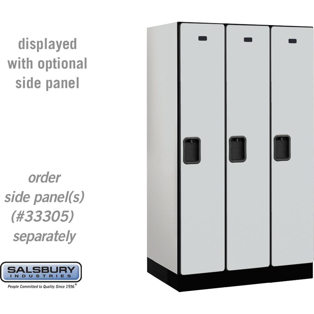 12" Wide Single Tier Designer Wood Locker - 3 Wide - 5 Feet High - 21" Deep by Salsbury