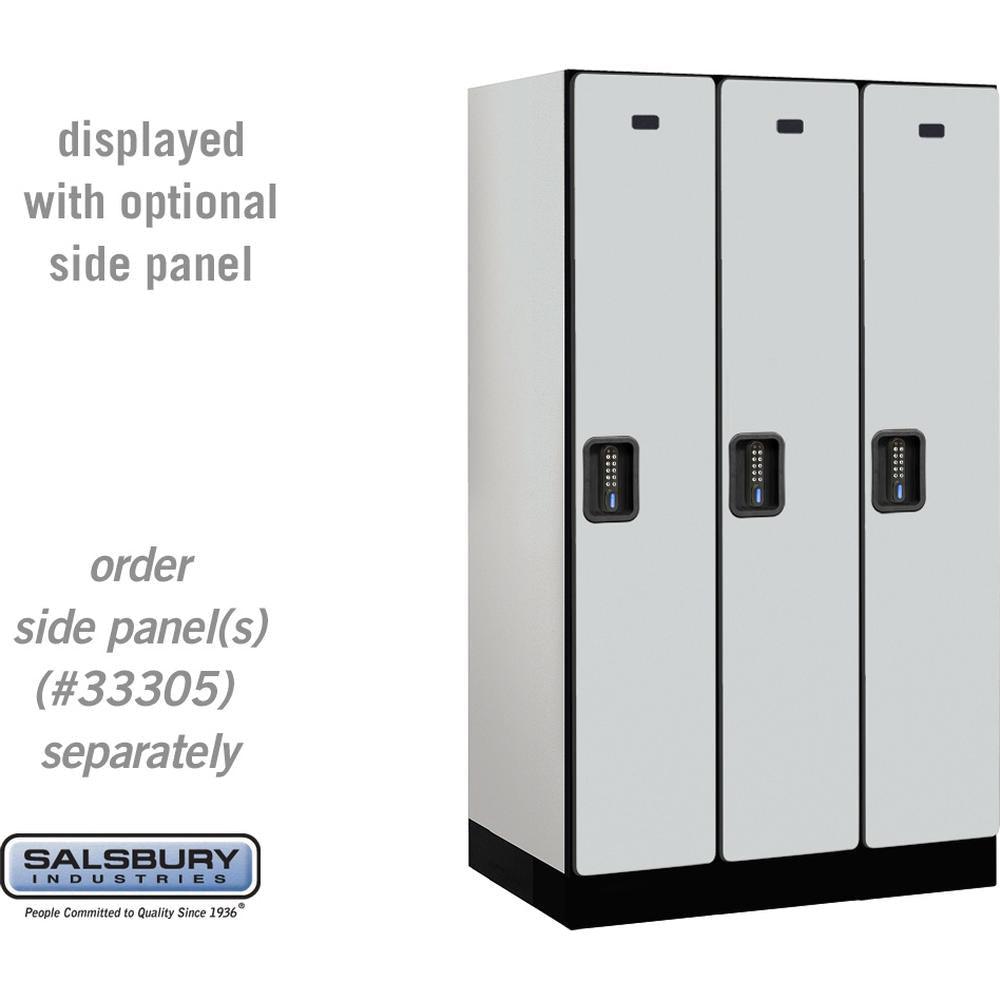 12" Wide Single Tier Designer Wood Locker - 3 Wide - 5 Feet High - 21" Deep by Salsbury