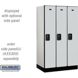 12" Wide Single Tier Designer Wood Locker - 3 Wide - 5 Feet High - 21" Deep by Salsbury