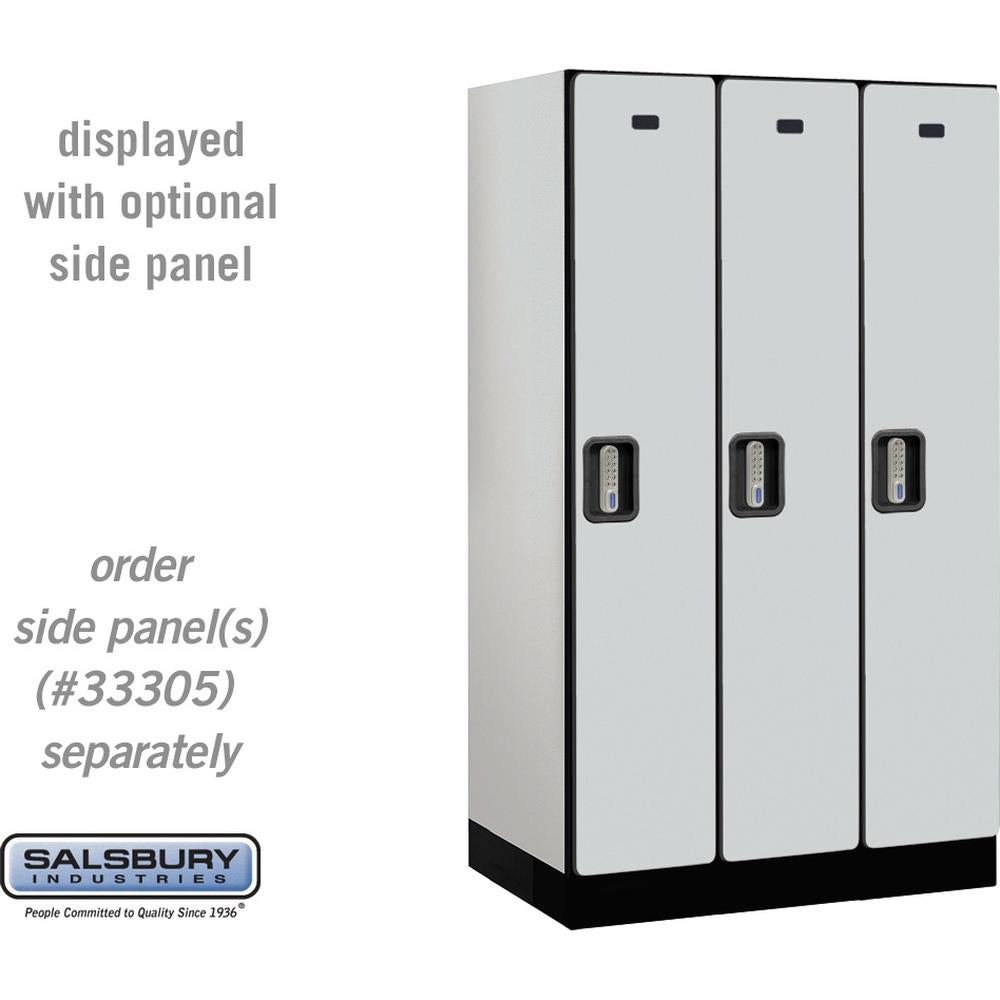 12" Wide Single Tier Designer Wood Locker - 3 Wide - 5 Feet High - 21" Deep by Salsbury