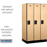 12" Wide Single Tier Designer Wood Locker - 3 Wide - 5 Feet High - 21" Deep by Salsbury