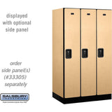 12" Wide Single Tier Designer Wood Locker - 3 Wide - 5 Feet High - 21" Deep by Salsbury