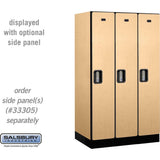 12" Wide Single Tier Designer Wood Locker - 3 Wide - 5 Feet High - 21" Deep by Salsbury