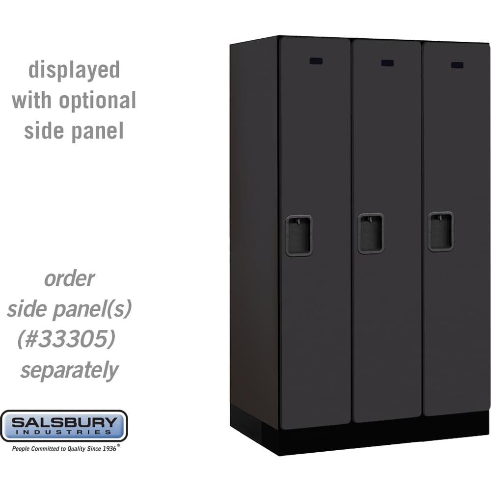 12" Wide Single Tier Designer Wood Locker - 3 Wide - 5 Feet High - 21" Deep by Salsbury