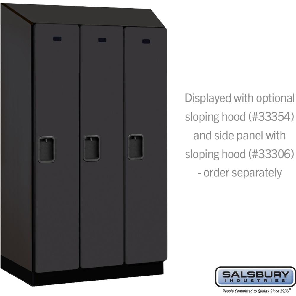 12" Wide Single Tier Designer Wood Locker - 3 Wide - 5 Feet High - 21" Deep by Salsbury