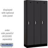 12" Wide Single Tier Designer Wood Locker - 3 Wide - 6 Feet High - 15" Deep by Salsbury