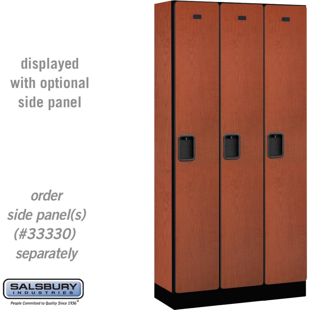12" Wide Single Tier Designer Wood Locker - 3 Wide - 6 Feet High - 15" Deep by Salsbury