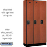 12" Wide Single Tier Designer Wood Locker - 3 Wide - 6 Feet High - 15" Deep by Salsbury