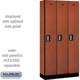 12" Wide Single Tier Designer Wood Locker - 3 Wide - 6 Feet High - 15" Deep by Salsbury