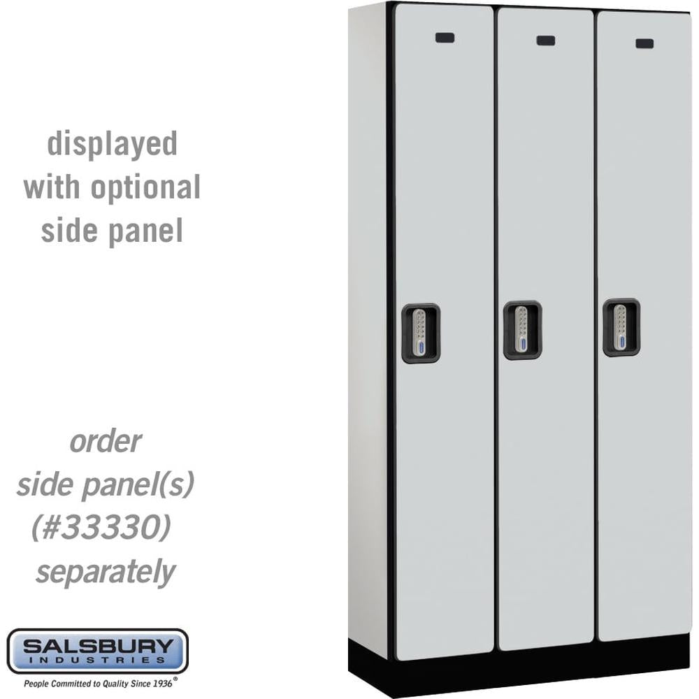 12" Wide Single Tier Designer Wood Locker - 3 Wide - 6 Feet High - 15" Deep by Salsbury