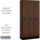 12" Wide Single Tier Designer Wood Locker - 3 Wide - 6 Feet High - 15" Deep by Salsbury