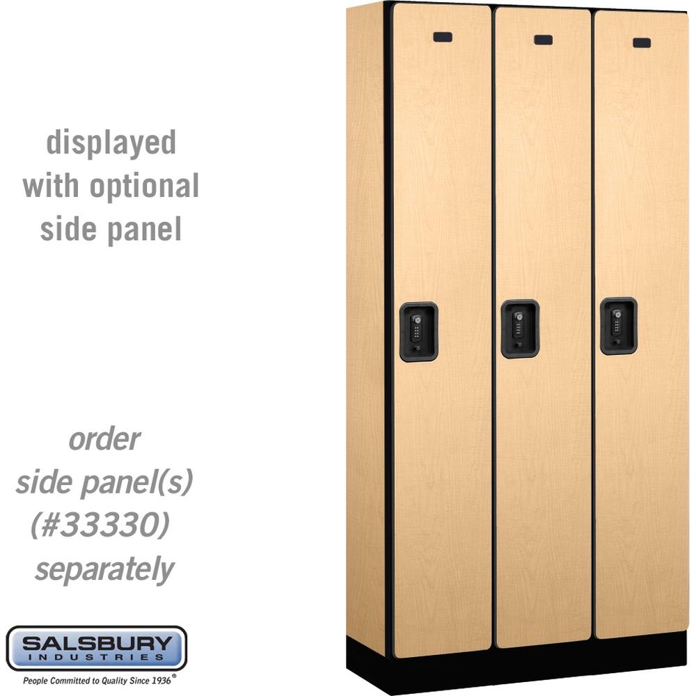 12" Wide Single Tier Designer Wood Locker - 3 Wide - 6 Feet High - 15" Deep by Salsbury
