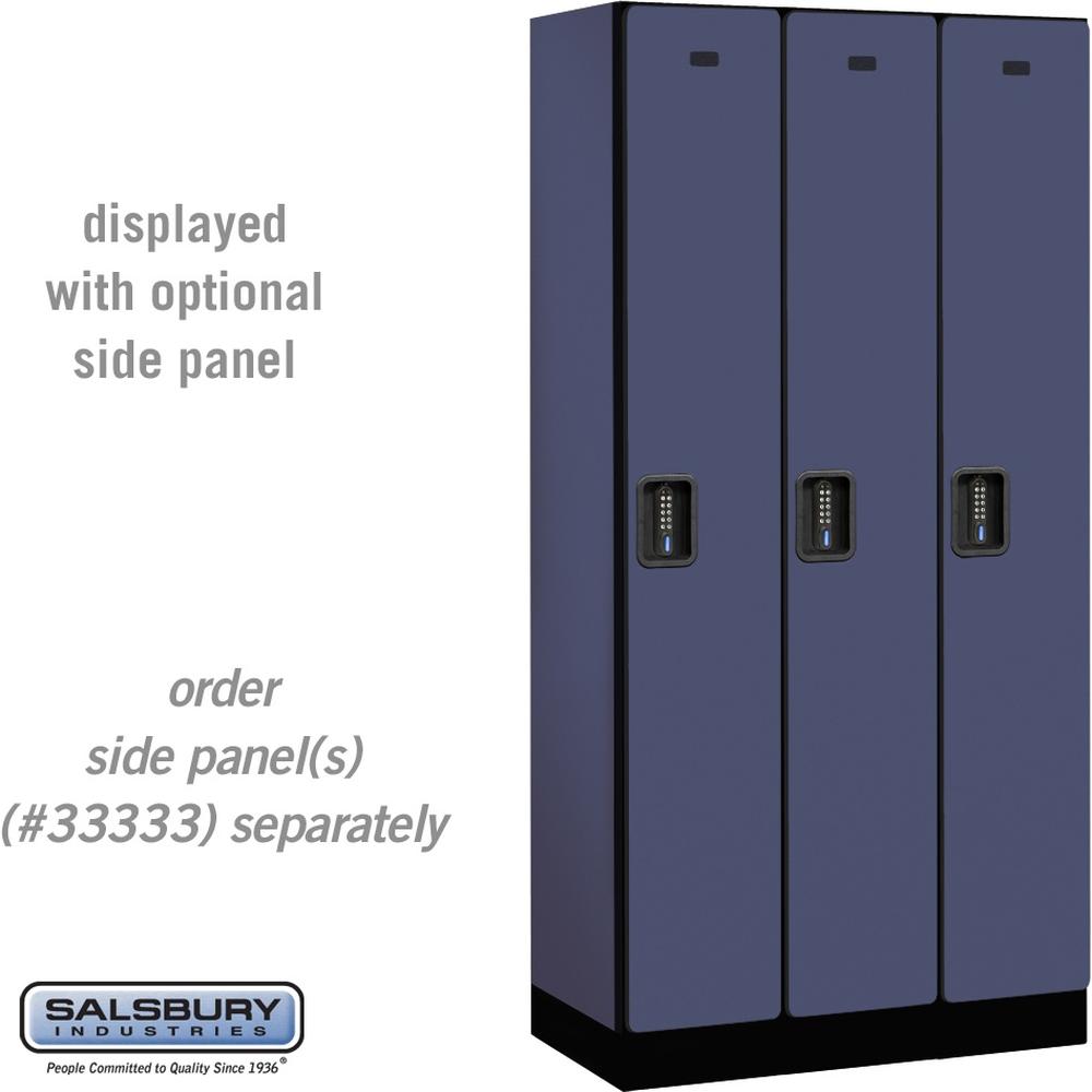 12" Wide Single Tier Designer Wood Locker - 3 Wide - 6 Feet High - 18" Deep by Salsbury