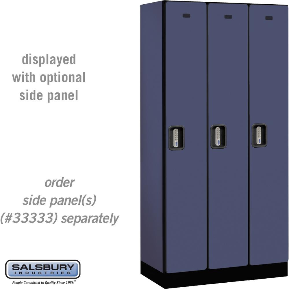 12" Wide Single Tier Designer Wood Locker - 3 Wide - 6 Feet High - 18" Deep by Salsbury