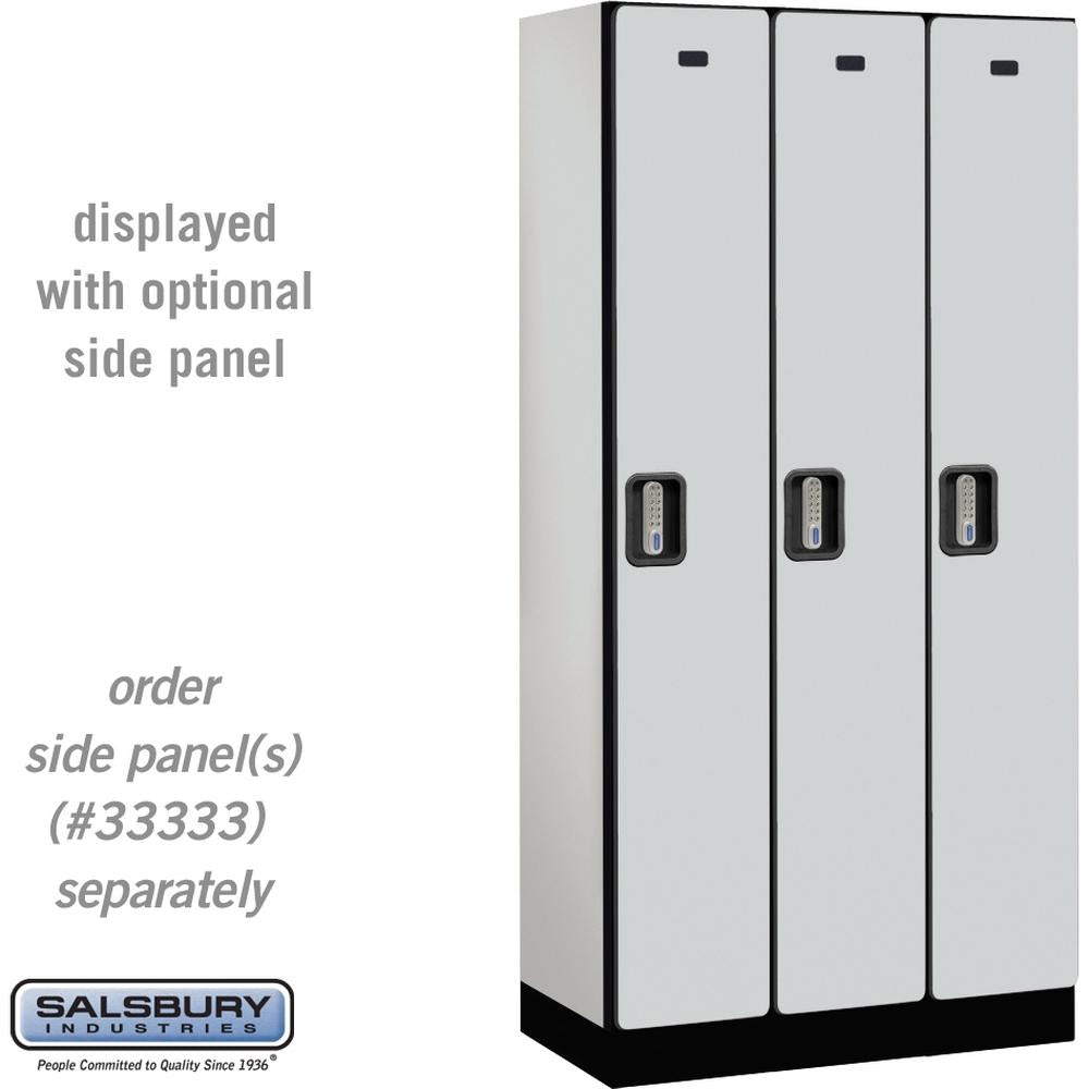 12" Wide Single Tier Designer Wood Locker - 3 Wide - 6 Feet High - 18" Deep by Salsbury