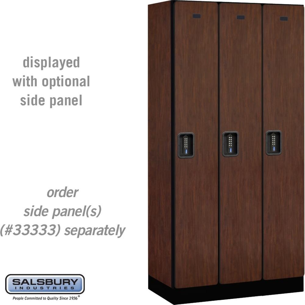 12" Wide Single Tier Designer Wood Locker - 3 Wide - 6 Feet High - 18" Deep by Salsbury
