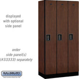 12" Wide Single Tier Designer Wood Locker - 3 Wide - 6 Feet High - 18" Deep by Salsbury