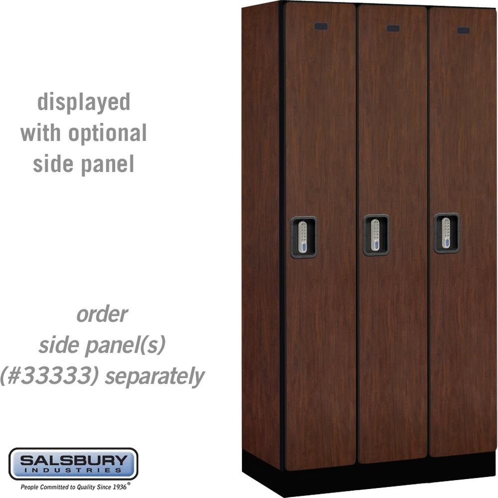 12" Wide Single Tier Designer Wood Locker - 3 Wide - 6 Feet High - 18" Deep by Salsbury