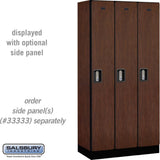 12" Wide Single Tier Designer Wood Locker - 3 Wide - 6 Feet High - 18" Deep by Salsbury