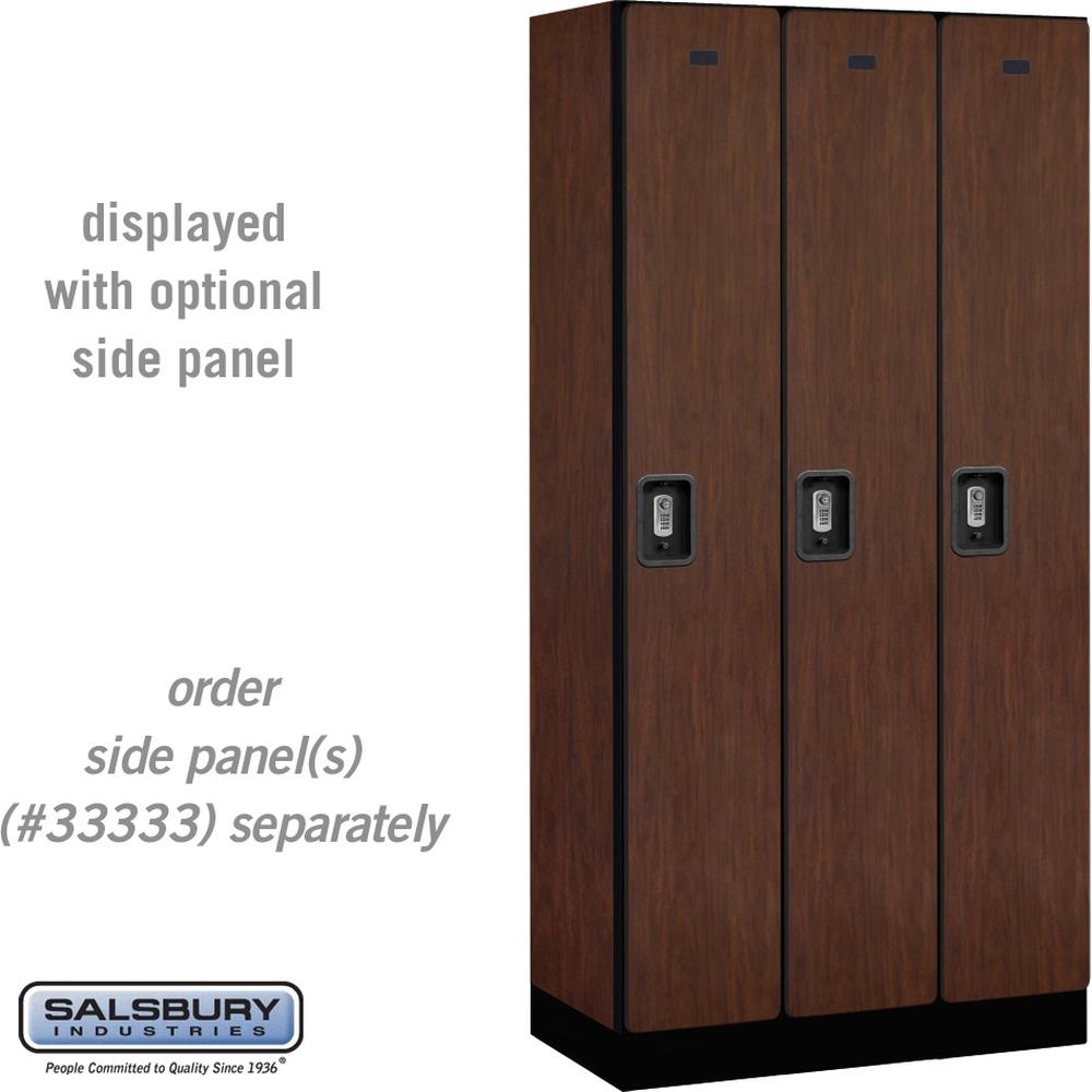 12" Wide Single Tier Designer Wood Locker - 3 Wide - 6 Feet High - 18" Deep by Salsbury