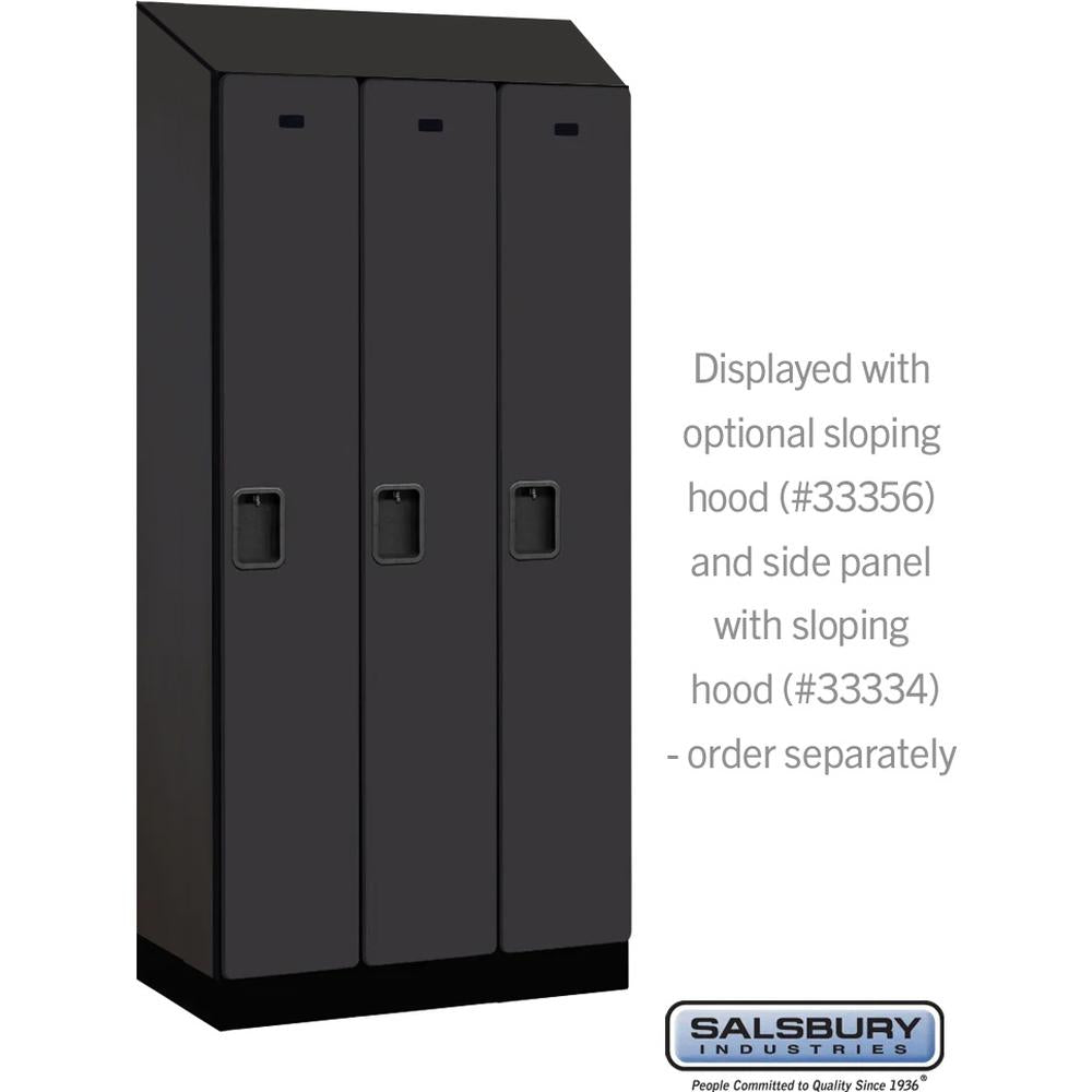 12" Wide Single Tier Designer Wood Locker - 3 Wide - 6 Feet High - 18" Deep by Salsbury