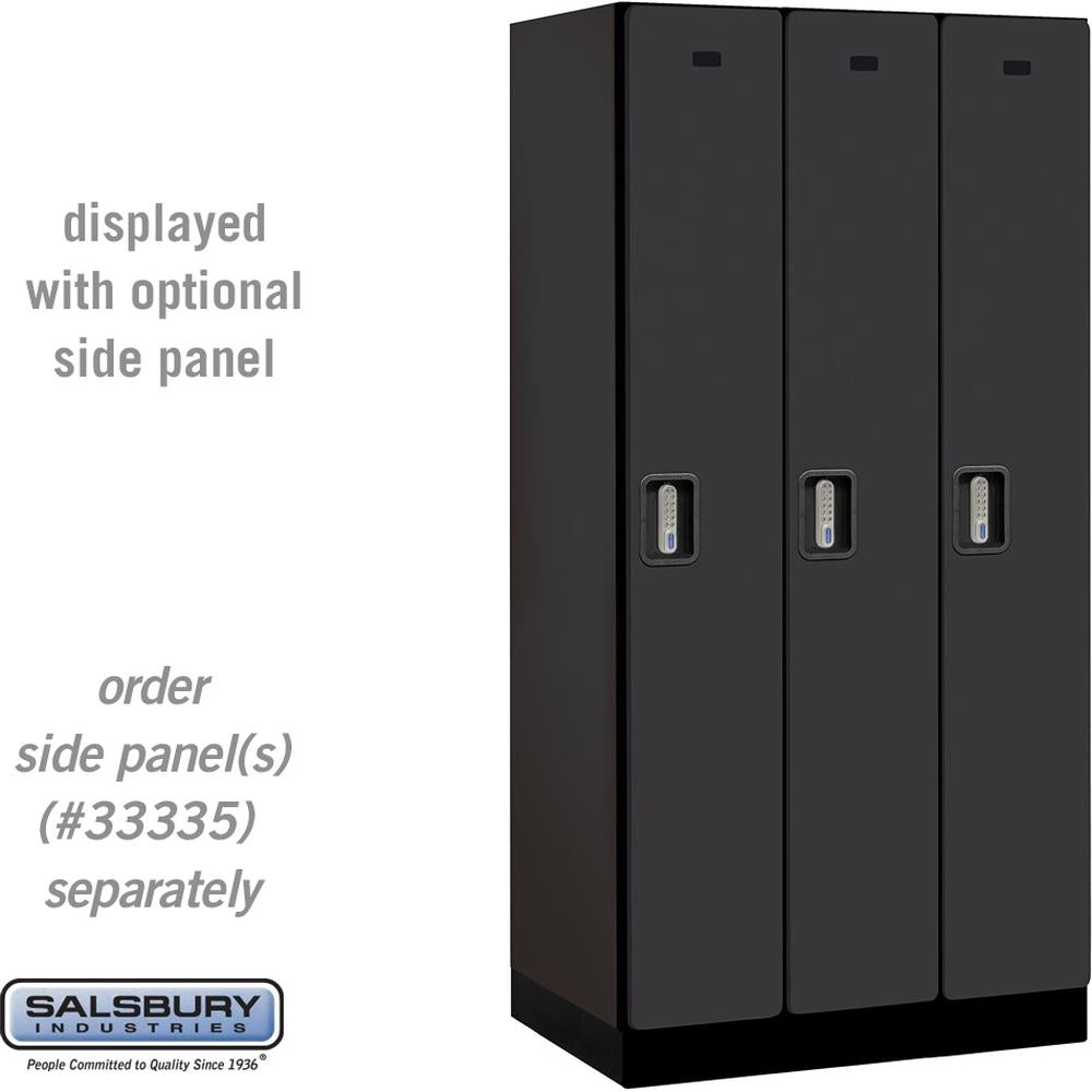12" Wide Single Tier Designer Wood Locker - 3 Wide - 6 Feet High - 21" Deep by Salsbury