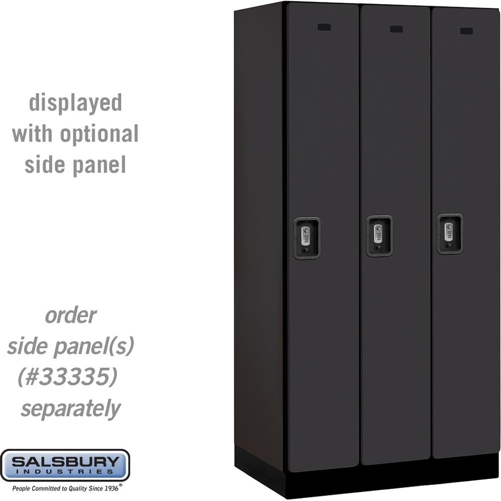 12" Wide Single Tier Designer Wood Locker - 3 Wide - 6 Feet High - 21" Deep by Salsbury
