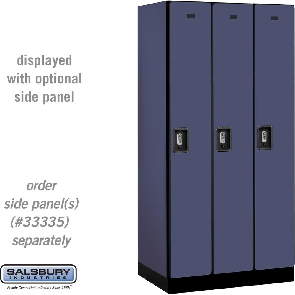 12" Wide Single Tier Designer Wood Locker - 3 Wide - 6 Feet High - 21" Deep by Salsbury