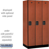 12" Wide Single Tier Designer Wood Locker - 3 Wide - 6 Feet High - 21" Deep by Salsbury