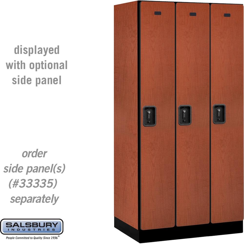 12" Wide Single Tier Designer Wood Locker - 3 Wide - 6 Feet High - 21" Deep by Salsbury