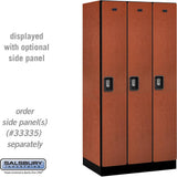 12" Wide Single Tier Designer Wood Locker - 3 Wide - 6 Feet High - 21" Deep by Salsbury