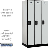 12" Wide Single Tier Designer Wood Locker - 3 Wide - 6 Feet High - 21" Deep by Salsbury