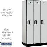 12" Wide Single Tier Designer Wood Locker - 3 Wide - 6 Feet High - 21" Deep by Salsbury