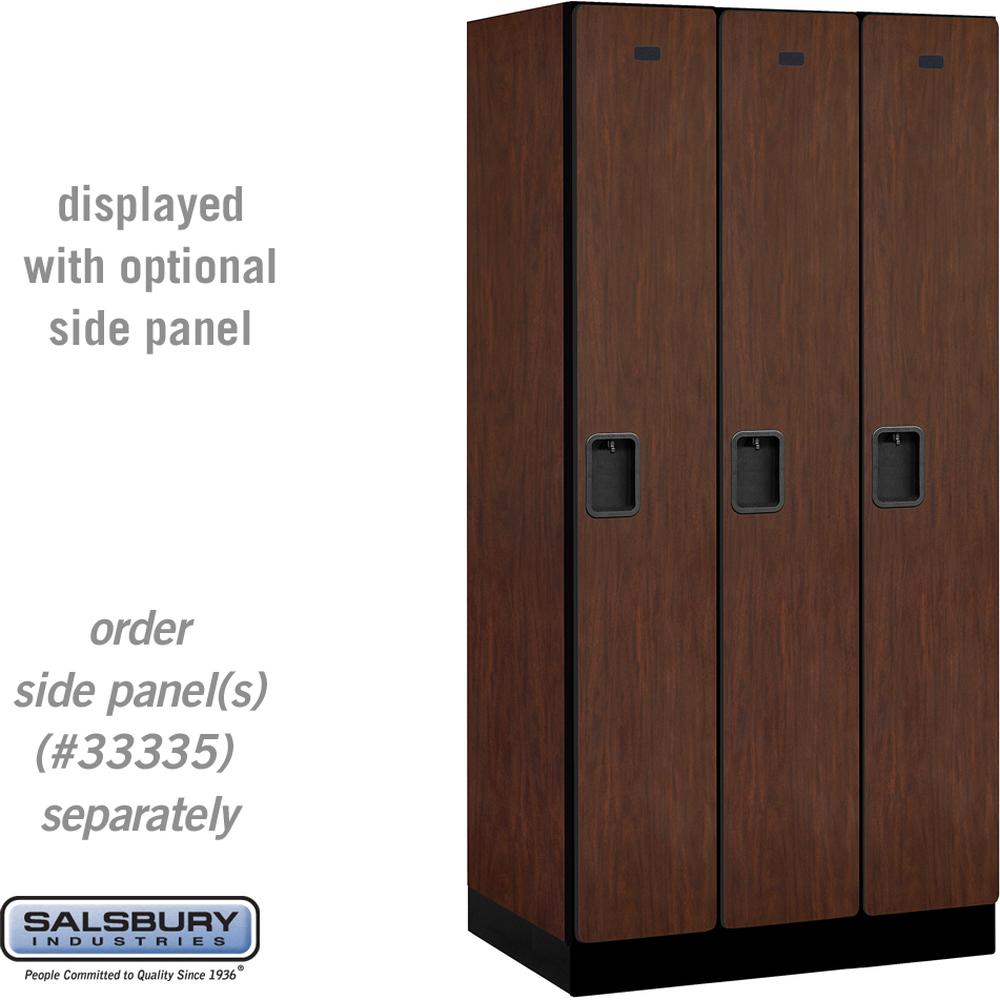 12" Wide Single Tier Designer Wood Locker - 3 Wide - 6 Feet High - 21" Deep by Salsbury