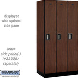 12" Wide Single Tier Designer Wood Locker - 3 Wide - 6 Feet High - 21" Deep by Salsbury