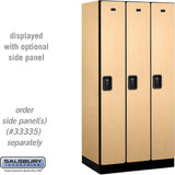 12" Wide Single Tier Designer Wood Locker - 3 Wide - 6 Feet High - 21" Deep by Salsbury
