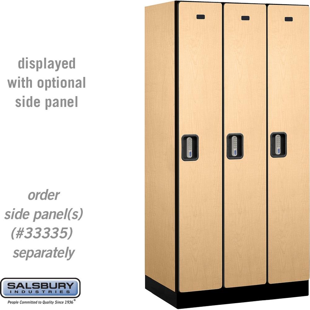 12" Wide Single Tier Designer Wood Locker - 3 Wide - 6 Feet High - 21" Deep by Salsbury