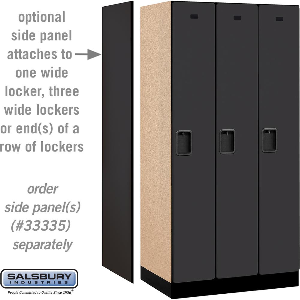 12" Wide Single Tier Designer Wood Locker - 3 Wide - 6 Feet High - 21" Deep by Salsbury
